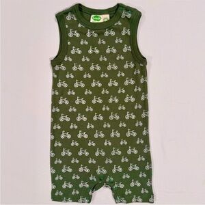 New Parade Organics Tank Romper Boys 2T Girls Green Bicycles Cotton Summer Bikes